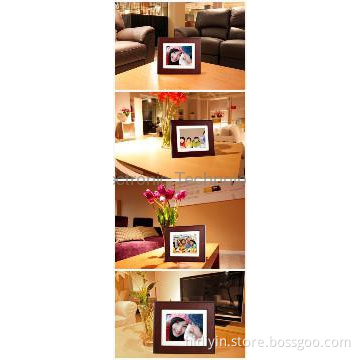 2014 New 7"-19",9"-65" SD/USB/Wifi 8 inch  wood photo frame